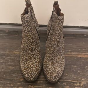 Lucky Brand Brown Ankle Booties with Sleek Silhouette